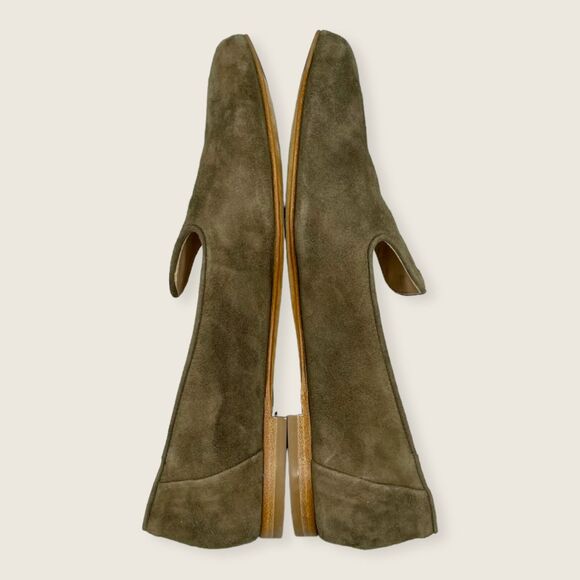 Italeau Italy Teresa Flexlite Green Suede Point Flat Loafers 36.5 6 $269 - Picture 5 of 9